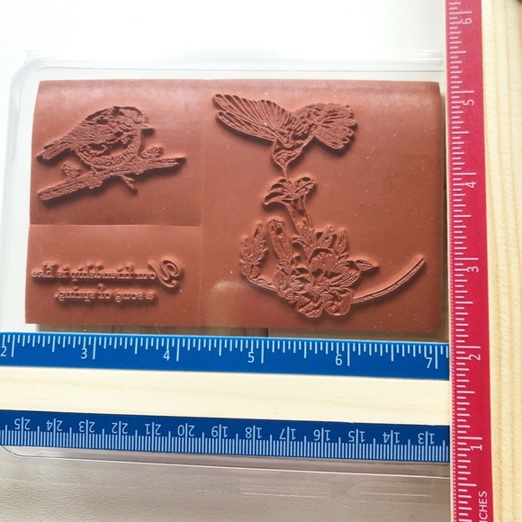 STAMPIN' UP! Stamps Wood Rubber Sets "Spring Song" New, Unmounted - Picture 2 of 2